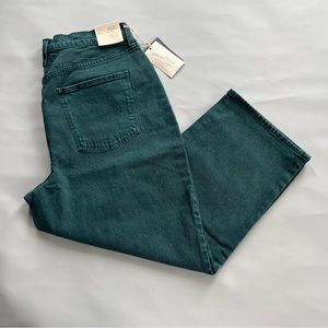 UNIVERSAL Thread Vintage Straight Stretch Jean Teal Women NWT Size 12 Short